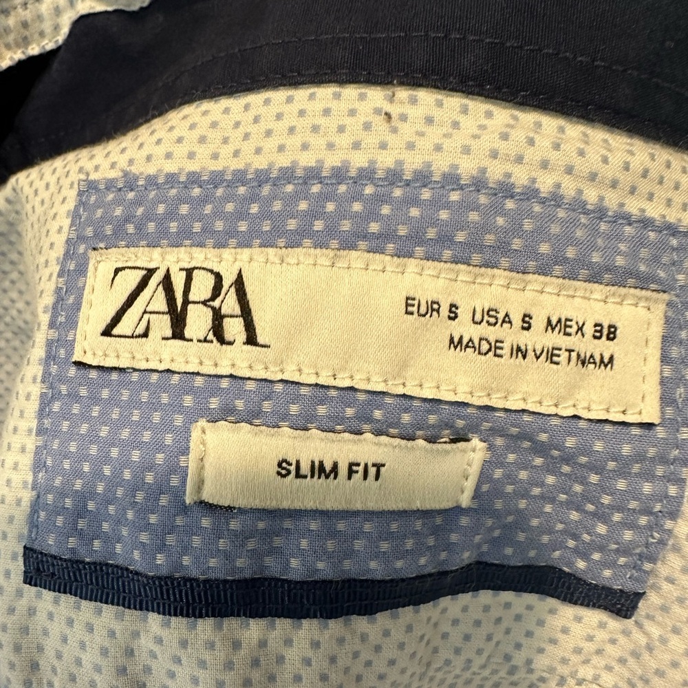 Zara Light Blue Slim Fit Shirt